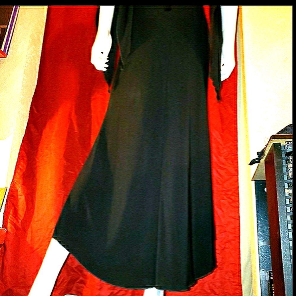 🖤RARE VTG Black Oriental Inspired Dress by one 🖤 - Picture 9 of 9